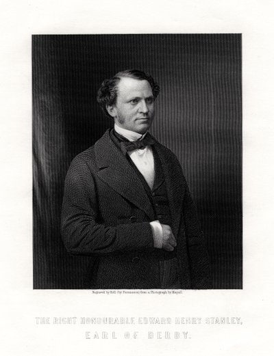 Edward Henry Stanley, 15. Earl of Derby, britischer Staatsmann von W. Holl