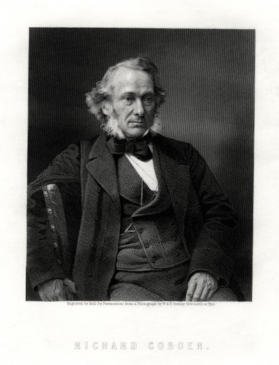 Richard Cobden, britischer Hersteller, Radikaler und liberaler Staatsmann, 19. Jahrhundert von W. Holl