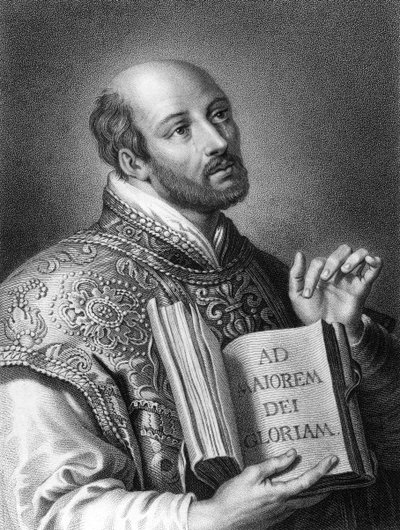 St. Ignatius von Loyola, spanischer Soldat und Gründer der Jesuiten, 1836 von W. Holl