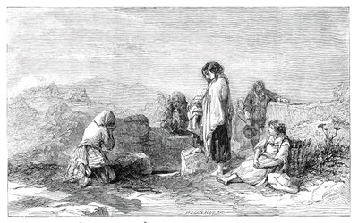 Pilger zum Heiligen Brunnen - von F.W. Topham - aus der neuen Aquarellausstellung von W. J. Linton
