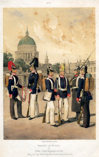 Grenadiere und Füsiliere der preußischen Armee, 1857 von W Korn