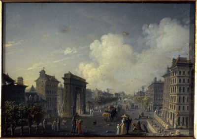 Das Tor von Saint-Denis und der Boulevard, zwischen 1801 und 1850 von W. Lebelle