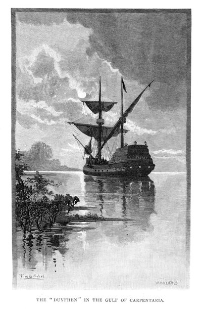 Die Duyfken im Golf von Carpentaria, Australien, 1606 1886 von W. Mollier