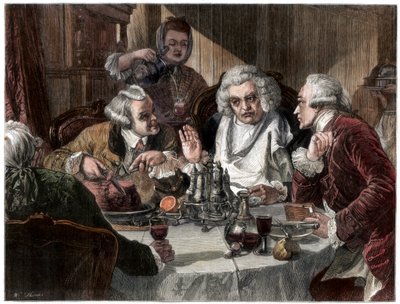 Dr. Johnsons erstes Treffen mit John Wilkes, 1866 von W Thomas