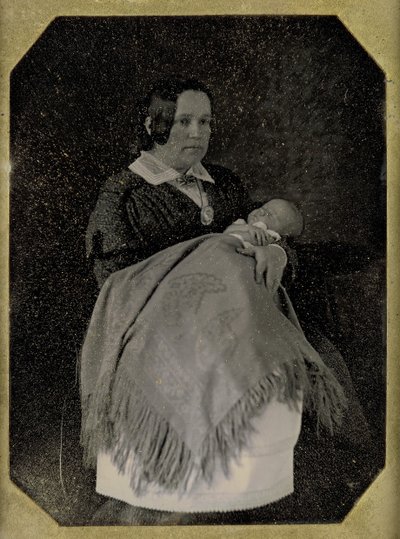 Mrs. Thomas Ustick Walter und ihr verstorbenes Kind, ca. 1846 von William and Frederick Langenheim