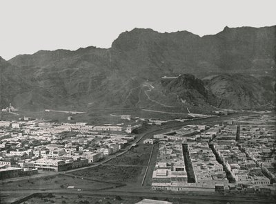 Gesamtansicht des Kamelmarktes, Aden, 1895 von W and S Ltd