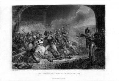 Letzter Versuch und Fall von Tippoo Sultan, 1799, Mitte des 19. Jahrhunderts von Walker