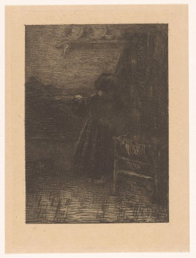 Mädchen bei der Spüle von Wally Moes