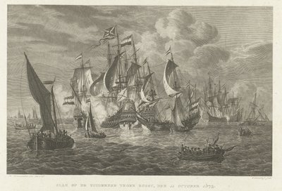Die Schlacht auf der Zuiderzee gegen Bossu, 1573 von Walraad Nieuwhoff
