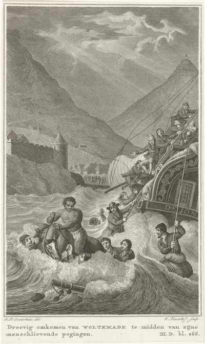 Tod von Woltemade am Kap der Guten Hoffnung, 1773 von Walraad Nieuwhoff