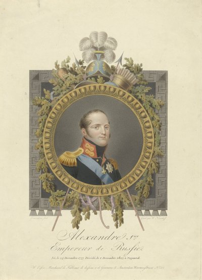 Porträt von Zar Alexander I. von Russland von Walraad Nieuwhoff