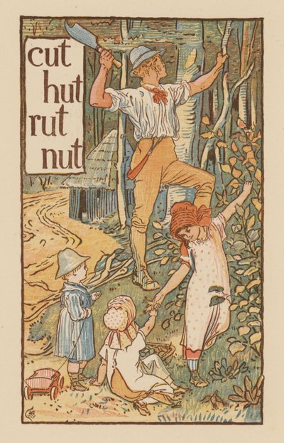 Seite aus The Golden Primer von Walter (after) Crane
