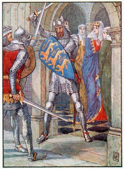 Der Kampf im Vorzimmer der Königin von Walter (after) Crane