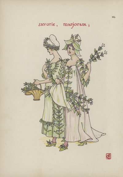 Blumen aus Shakespeares Garten von Walter Crane