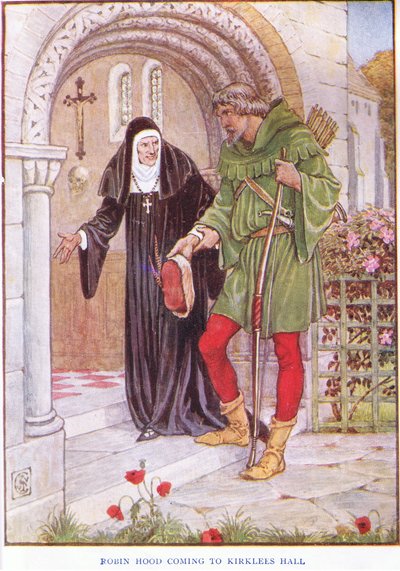 Robin Hood kommt zur Kirkley Hall, ca. 1920 von Walter Crane