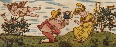Die Rose ist rot; Das Veilchen ist blau; Die Nelke ist süß; Und du bist es auch von Walter Crane