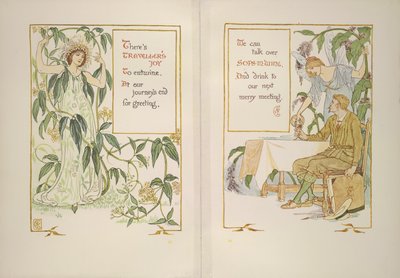 Reisende Freude und Weintränke von Walter Crane