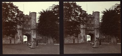 Torhaus, Bischofspalast, Wells, Mendip, Somerset von Walter Edward Zehetmayr
