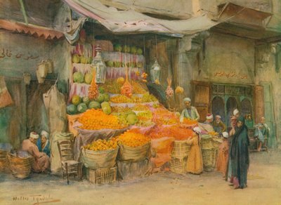 Ein Obststand in Bulak, ca. 1905 von Walter Frederick Roofe Tyndale