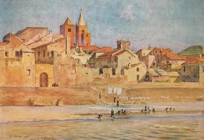 Albenga vom Centa, ca. 1910, 1912 von Walter Frederick Roofe Tyndale