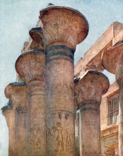 Kapitäle in der Hypostylhalle, Karnak von Walter Frederick Roofe Tyndale