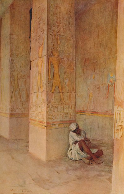 Die Geburtskolonnade im Tempel von Hatschepsut von Walter Frederick Roofe Tyndale
