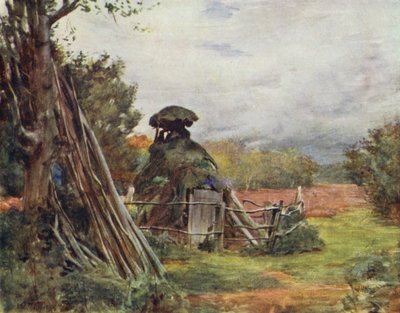Der New Forest: Holzkohlenbrennerhütte, Markash (Farblithografie) von Walter Frederick Roofe Tyndale