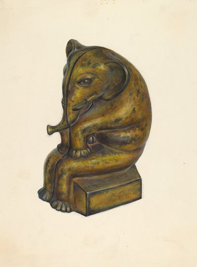 Spielzeugbank: Elefant, ca. 1939 von Walter Hochstrasser