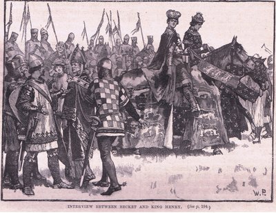Interview zwischen Becket und König Heinrich AD 1169 von Walter Paget