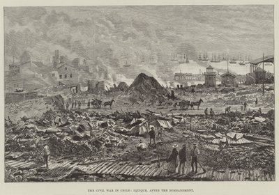 Der Bürgerkrieg in Chile, Iquique, nach der Bombardierung von Walter Paget
