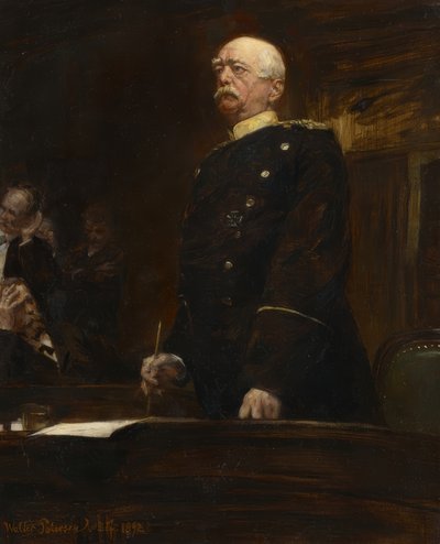 Porträt Fürst Bismarck im Reichstag von Walter Petersen