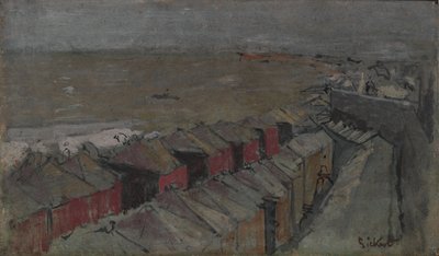 Badehütten, Dieppe, ca. 1890 von Walter Richard Sickert