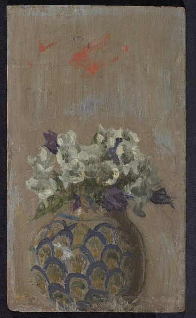 Süße Veilchen - Weiße und Blaue Veilchen in einer gemusterten Schale, ca. 1884 von Walter Richard Sickert