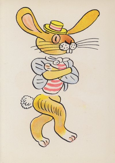 Figuren aus Kinderbüchern: Brer Rabbit (Farblithografie) von Walter Trier
