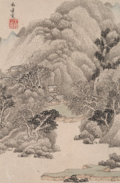 Landschaft im Stil verschiedener alter Meister: Landschaft nach Fan Kuan (990 von Wang Jian