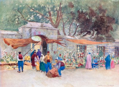 Ein Blumenmarkt, Skutari von Warwick (after) Goble