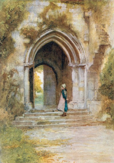 Beaulieu Abbey: Tür der Abteikirche von Warwick (after) Goble