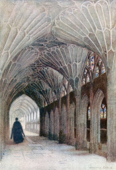 Kreuzgang und Lavatorium, Gloucester Kathedrale von Warwick (after) Goble