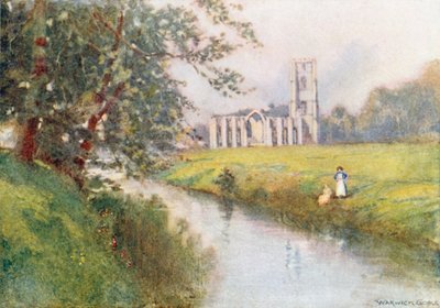 Fountains Abbey von Südosten von Warwick (after) Goble