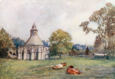 Glastonbury Abbey: Die Küche des Abtes und Glastonbury Tor von Warwick (after) Goble