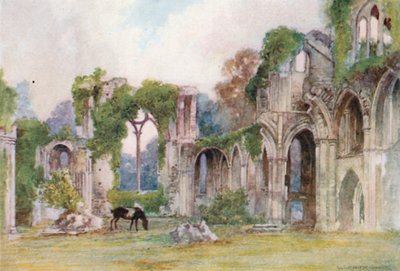 Netley Abbey: Das Ostfenster von Warwick (after) Goble