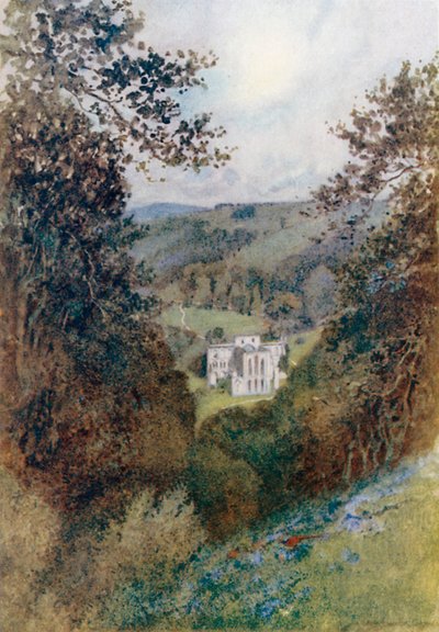 Rievaulx Abbey von der Terrasse von Warwick (after) Goble