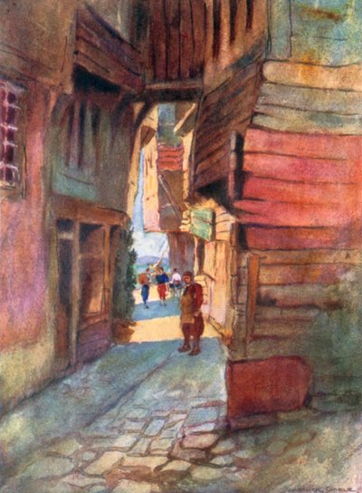 Straßenszene, Roumeli Hissar von Warwick (after) Goble