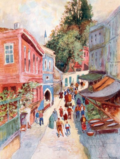 Straßenszene, Top-Khaneh von Warwick (after) Goble