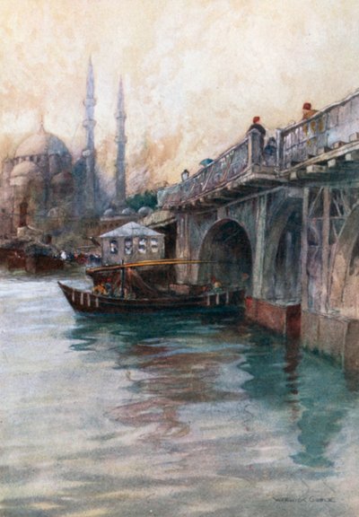 Die Galata-Brücke von Warwick (after) Goble