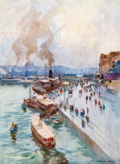 Der Kai in Galata von Warwick (after) Goble