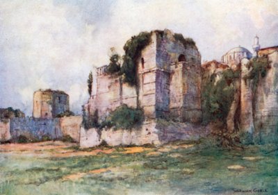 Die Mauern; der Turm von Isaak Angelus von Warwick (after) Goble