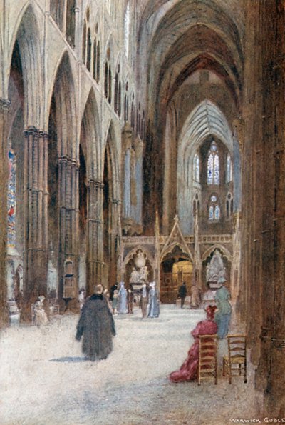 Westminster Abbey: Schiff und Chor von Westen von Warwick (after) Goble