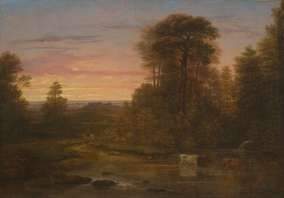 Eine Landschaft nach Sonnenuntergang, ca. 1819 von Washington Allston