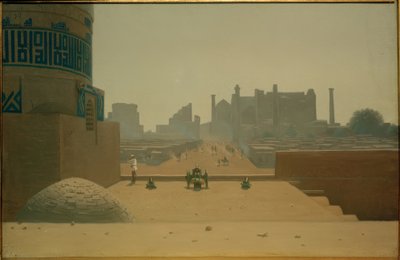 Hauptstraße in Samarkand von der Zitadelle am Morgen von Wassili W. Werestschagin